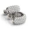 Image 1 : 1 ctw Diamond VS/SI Hoop Earrings 14K White Gold - REF-87K3W - SKU:29209