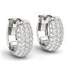 Image 2 : 1 ctw Diamond VS/SI Hoop Earrings 14K White Gold - REF-87K3W - SKU:29209