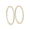 Image 2 : 2.75 ctw Diamond VS/SI 37 mm Hoop Earrings 14K Yellow Gold - REF-188Y4X - SKU:29073