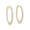 Image 2 : 2.15 ctw Diamond VS/SI 38 mm Hoop Earrings 14K Yellow Gold - REF-178K2W - SKU:29160