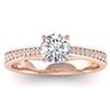 Image 1 : 1.01 ctw VS/SI Diamond Art Deco Ring 18K Rose Gold - REF-189A8V - SKU:32640