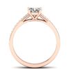 Image 3 : 1.01 ctw VS/SI Diamond Art Deco Ring 18K Rose Gold - REF-189A8V - SKU:32640