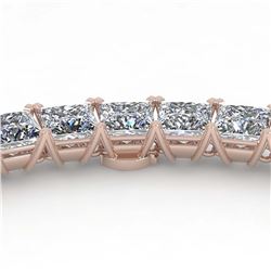 50 ctw Princess SI Diamond Necklace 18K White Gold - REF-7980A2V - SKU:32511