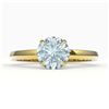 Image 1 : 2 ctw Aquamarine Ring 18K Yellow Gold - REF-42X4R - SKU:22213