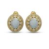 Image 1 : 9.85 ctw Opal & Diamond Earrings 14K Yellow Gold - REF-317Y8X - SKU:43810