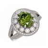 Image 1 : 4.25 ctw Tourmaline & Diamond Ring 14K White Gold - REF-143Y5X - SKU:43595