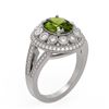 Image 2 : 4.25 ctw Tourmaline & Diamond Ring 14K White Gold - REF-143Y5X - SKU:43595