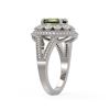 Image 3 : 4.25 ctw Tourmaline & Diamond Ring 14K White Gold - REF-143Y5X - SKU:43595