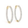Image 2 : 6.75 ctw Diamond VS/SI 51 mm Hoop Earrings 14K Yellow Gold - REF-525Y2X - SKU:29196