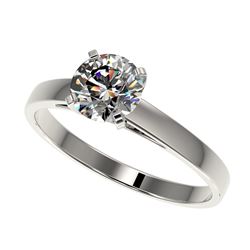 0.97 ctw H-SI/I Diamond Ring 10K White Gold - REF-199W5H - SKU:36495