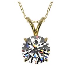 1.25 ctw H-SI/I Diamond Necklace 10K Yellow Gold - REF-270W2H - SKU:33203