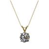 Image 3 : 1.25 ctw H-SI/I Diamond Necklace 10K Yellow Gold - REF-270W2H - SKU:33203