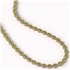 Image 2 : 23.86 ctw Peridot & Diamond Halo Necklace 10K Rose Gold - REF-497W3H - SKU:40326