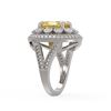 Image 3 : 7.87 ctw Canary Citrine & Diamond Ring 14K White Gold - REF-170R9K - SKU:43751