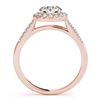 Image 2 : 0.76 ctw VS/SI Diamond Solitaire Halo Ring 14K Rose Gold - REF-84H5M - SKU:24184