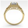 Image 3 : 1.0 ctw VS/SI Princess Diamond Solitaire Art Deco Ring 14K Yellow Gold - REF-329R3K - SKU:29836