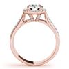 Image 2 : 1.80 ctw VS/SI Diamond Halo Ring 14K Rose Gold - REF-303X3R - SKU:24639
