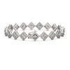 Image 2 : 7.2 ctw Princess Diamond Bracelet 18K White Gold - REF-617K3W - SKU:42968