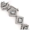 Image 3 : 7.2 ctw Princess Diamond Bracelet 18K White Gold - REF-617K3W - SKU:42968