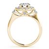 Image 2 : 1.50 ctw VS/SI Diamond Halo Ring 14K Yellow Gold - REF-284A6V - SKU:24161
