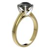 Image 3 : 2.59 ctw Fancy Black Diamond Solitaire Ring 10K Yellow Gold - REF-55H5M - SKU:36565