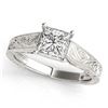Image 1 : 0.75 ctw VS/SI Princess Diamond Ring 14K White Gold - REF-139M2F - SKU:25970