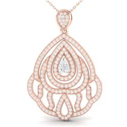 2 ctw VS/SI Diamond Necklace 14K Rose Gold - REF-345R5K - SKU:21263