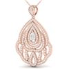 Image 2 : 2 ctw VS/SI Diamond Necklace 14K Rose Gold - REF-345R5K - SKU:21263