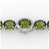 Image 1 : 65 ctw Green Tourmaline & VS/SI Diamond Bracelet 14K White Gold - REF-593M8F - SKU:22263