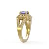 Image 3 : 2.74 ctw Tanzanite & Diamond Ring 14K Yellow Gold - REF-116F9N - SKU:44035