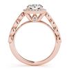 Image 2 : 1.50 ctw VS/SI Diamond Halo Ring 14K Rose Gold - REF-313M6F - SKU:24250