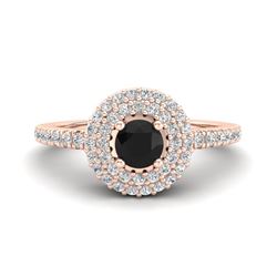 0.80 ctw VS/SI Diamond Ring 14K Rose Gold - REF-58Y2X - SKU:20892