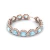 Image 2 : 23 ctw Aquamarine & VS/SI Diamond Bracelet 10K Rose Gold - REF-436N4A - SKU:22681