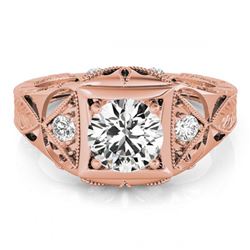 0.60 ctw VS/SI Diamond Solitaire Ring 14K Rose Gold - REF-74K9W - SKU:25086