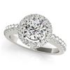 Image 1 : 1.02 ctw VS/SI Diamond Halo Ring 14K White Gold - REF-140Y5X - SKU:24177