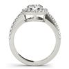 Image 2 : 1.02 ctw VS/SI Diamond Halo Ring 14K White Gold - REF-140Y5X - SKU:24177