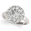 Image 1 : 1.38 ctw VS/SI Diamond Solitaire Halo Ring 14K White Gold - REF-152M6F - SKU:24860
