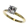 Image 1 : 1 ctw VS/SI Cushion Cut Diamond Ring 10K Yellow Gold - REF-297K2W - SKU:32902