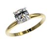 Image 2 : 1 ctw VS/SI Cushion Cut Diamond Ring 10K Yellow Gold - REF-297K2W - SKU:32902