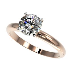 1.50 ctw H-SI/I Diamond Ring 10K Rose Gold - REF-330H2M - SKU:32923