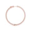 Image 3 : 1.50 ctw Diamond VS/SI 24 mm Hoop Earrings 14K Rose Gold - REF-263A6V - SKU:28961