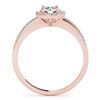 Image 2 : 1 ctw VS/SI Diamond Solitaire Halo Ring 14K Rose Gold - REF-131R3K - SKU:24199