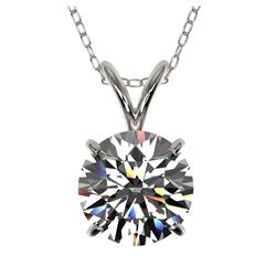 1.55 ctw H-SI/I Diamond Necklace 10K White Gold - REF-322N5A - SKU:36796