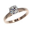 Image 2 : 1 ctw H-SI/I Diamond Ring 10K Rose Gold - REF-199N5A - SKU:32982