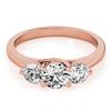 Image 1 : 1 ctw VS/SI Diamond 3 Stone Solitaire Ring 14K Rose Gold - REF-105V2Y - SKU:25860