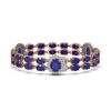 Image 2 : 20.99 ctw Sapphire & Diamond Bracelet 14K Rose Gold - REF-188Y2X - SKU:44232
