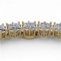 40 ctw Princess SI Diamond Necklace 14K Yellow Gold - REF-6345K2W - SKU:29746
