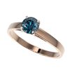 Image 1 : 0.73 ctw Intense Blue Diamond Ring 10K Rose Gold - REF-70Y5X - SKU:36486