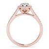Image 2 : 1.30 ctw VS/SI Diamond Halo Ring 14K Rose Gold - REF-271R6K - SKU:24495