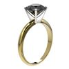 Image 3 : 2.59 ctw Fancy Black Diamond Solitaire Ring 10K Yellow Gold - REF-70M5F - SKU:36457